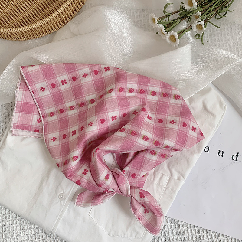 Bufanda de seda, bufanda cuadrada pequeña, nueva bufanda de seda literaria fresca, bufanda, bolso floral dulce, pañuelo en la cabeza, cinta para el cabello, serpentinas para el cabello