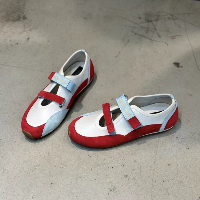 2025 французская квадратная юбка плоская обувь женские туфли одиночные туфли балетные туфли Мэри Джейн обувь женские легкие туфли с новой весной