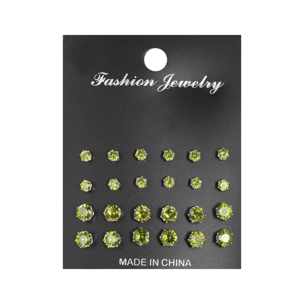 5346907 (Dark green in color diamond earrings)
