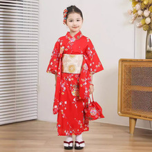 儿童和服女孩5-12小孩日本和服正装表演演出和服新品振袖套装