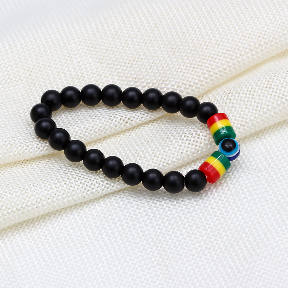 Fashion Palm Eye Agate Beaded Bracelets 1 Piece