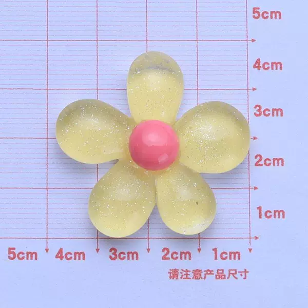 Ice-clear five-petal flower-yellow