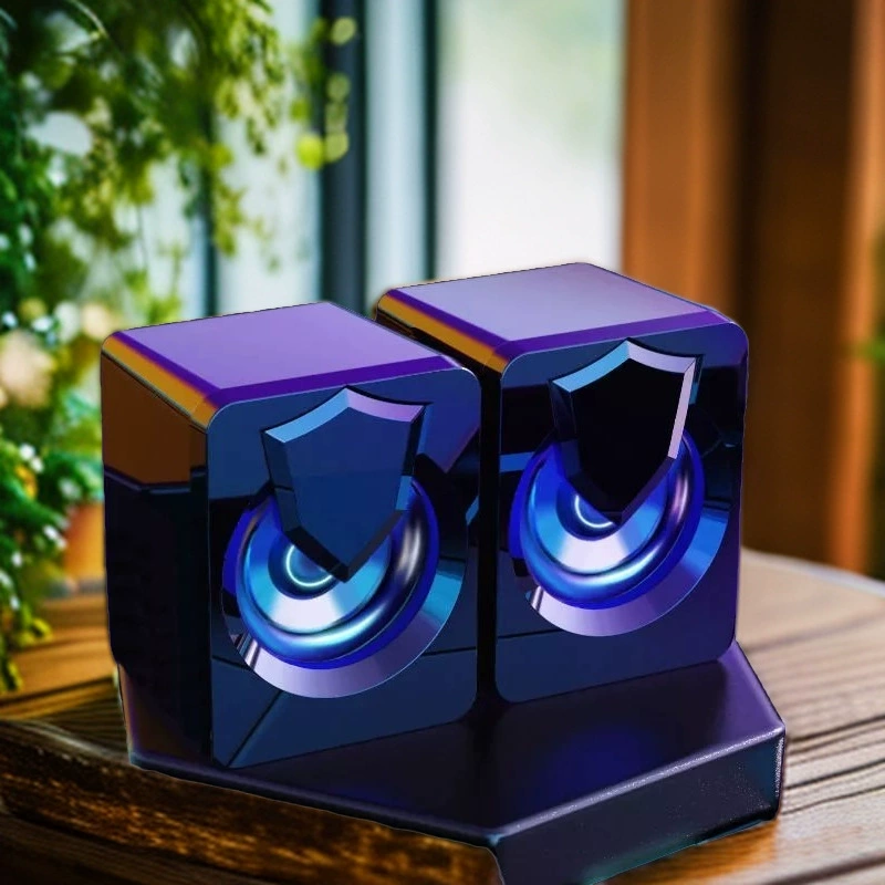 Настольный компьютер небольшой динамик стерео мини-двухканал низкозвуковая пушка с большой громкостью с RGB Light Sound