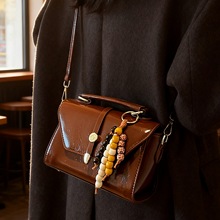 跨境外贸手提小包包女2025新款英伦复古通勤包高级感单肩斜挎包包