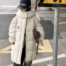 女童羽绒服中长款2025冬季韩版洋气新款保暖加厚中大童装女孩外套