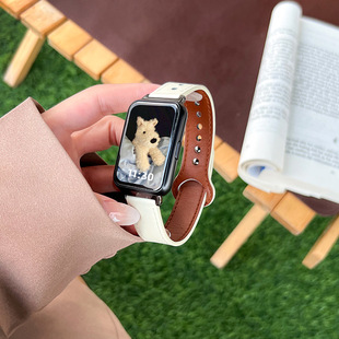 For Huawei watchfit3 Strap Double Buckle Mini Smart Sports Bracelet FIT1/2 Generation New Leather Wristband