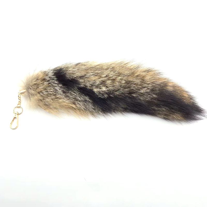 本物の毛皮のバッグの部品のキツネのしっぽの毛の掛け物の玄狐のショーの道具の映画とテレビの自動車の車はキーホルダーを掛けます。|undefined