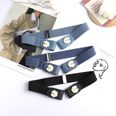 Jeans belt seamless elastic men's all-match invisible elastic women's punch-free decorative ins style lazy belt