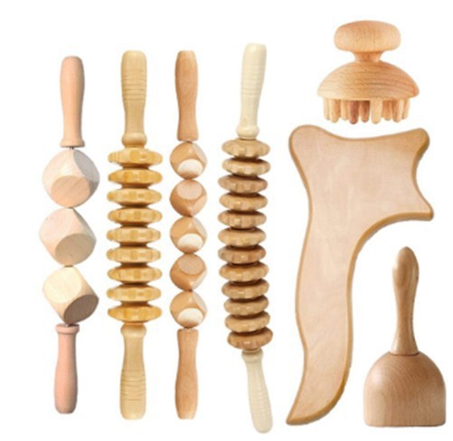 ケヤキマッサージ器「筋棒掻爬経絡疎通棒マッサージカップキノコ頭部マッサージ器マッサージセット」|undefined