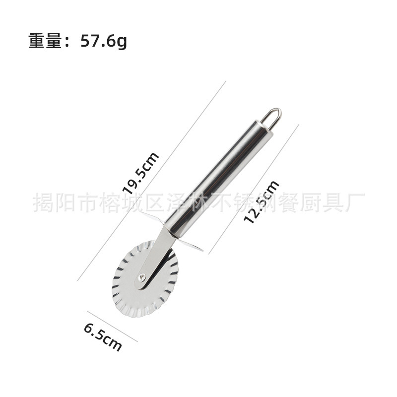 Comercio exterior de acero inoxidable herramientas de cocina cuchillo de pizza raspador de alambre prensador de ajo cortador de patatas cuchillo de piel herramientas de horneado