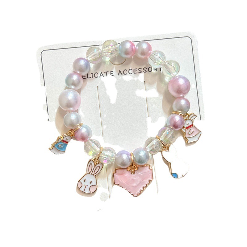 Brazaletes lindos colgante de niña accesorios de dibujos animados joyas de beads princesa de nieve joyas de pulseras de niños