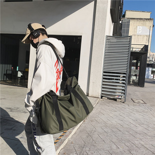 2023 Korean Style ins New Arrival Men's and Women's Large Capacity Shoulder Bag Simple Outgoing Luggage Bag Sports Fitness Bag