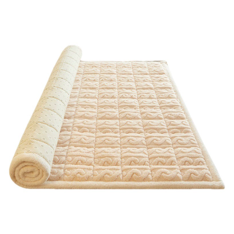 Зимний утолщенный бархатный матрас Tower одиночный двойной моющийся складной молочный бархатный мягкий коврик стеганый матрас для общежития