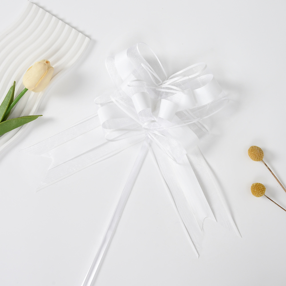 Transfronterizo grande 70 suya nieve arco mano embalaje de regalos de flores decoración de actividades de Navidad dibujar cinta de flores