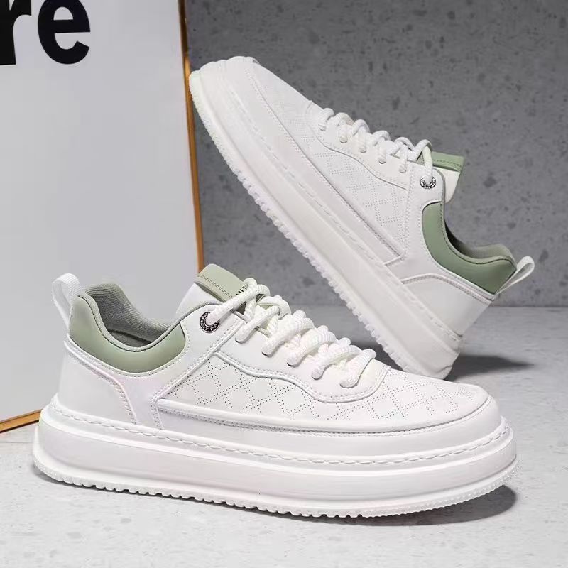 Zapatos de hombre Primavera y verano, transpirables, ligeros, zapatos blancos de suela blanda, zapatos casuales para hombre, zapatos de plataforma de todo fósforo, zapatos de moda para hombre