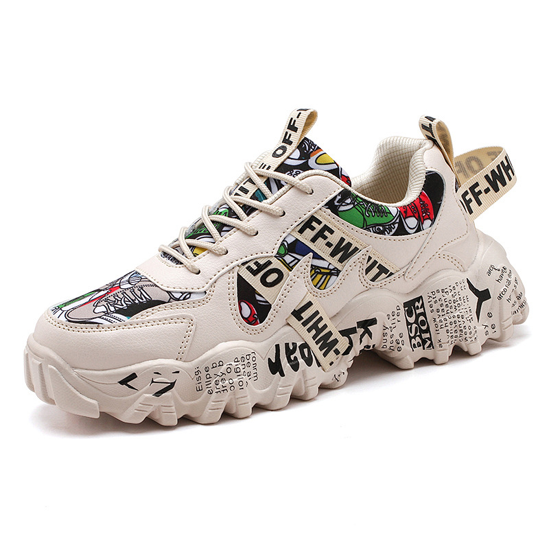 Transfronteriza verano transpirable zapatos de los hombres de estilo coreano de moda todos los deportes a juego zapatos de aumento casuales Internet celebridad Daddy ins zapatos de moda hombres