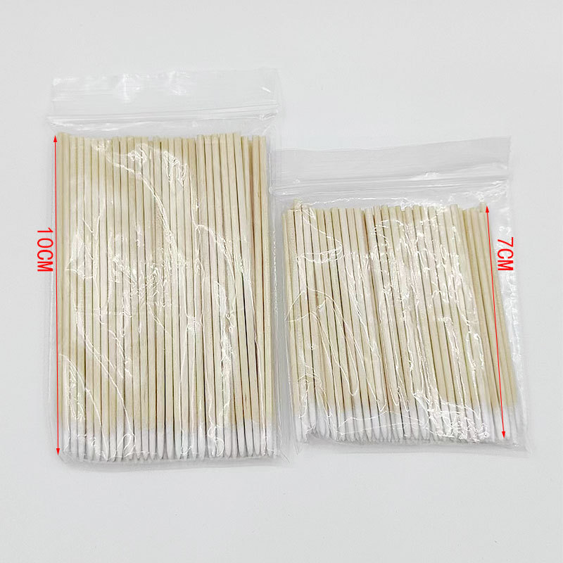 Hisopo de algodón bordado con tatuaje recubierto, hisopo de algodón puntiagudo desechable, hisopo de algodón de boca puntiaguda de una sola cabeza, hisopo de algodón purificador de maquillaje, hisopo de algodón para mascotas