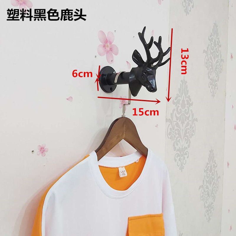 Gancho de pared para tienda de ropa, gancho individual, gancho de pared vintage con cabeza de ciervo para tienda de ropa. image 4