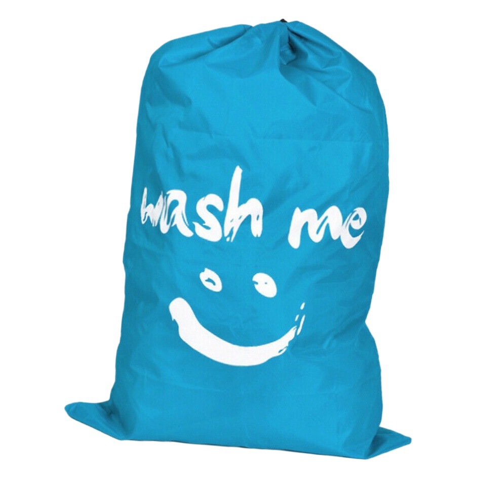 Spot cross-border smiley face printing drawstring bundle laundry bag Oxford cloth drawstring storage bag laundry bag