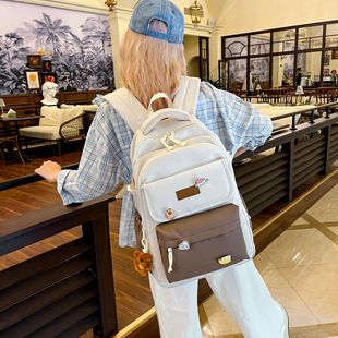 New Style Backpack, Large Capacity, Multiple Compartments, Lightweight Junior High School and College Student Bag, Casual and Fashionable Travel Backpack