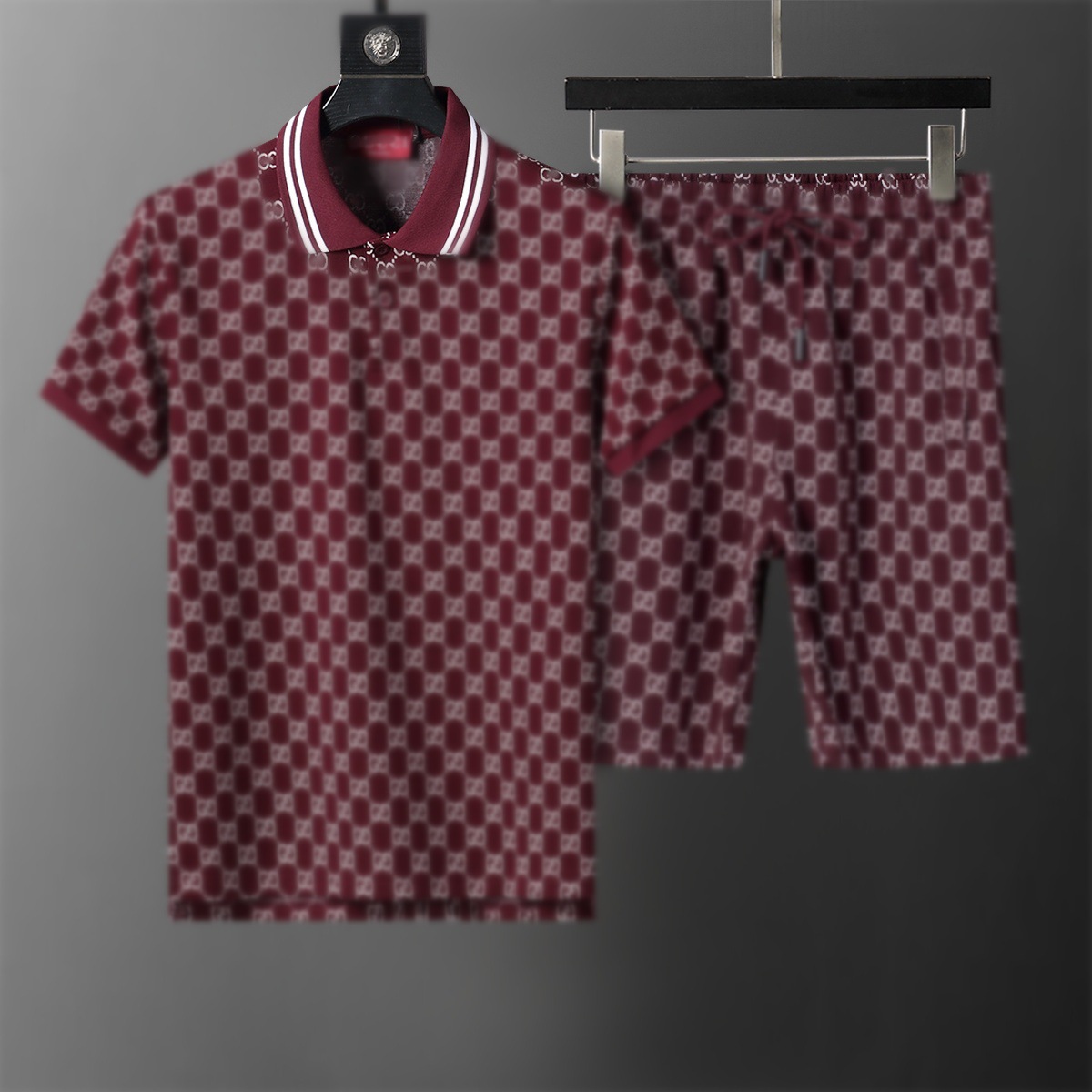 Top Edition) G polo con solapa de manga corta conjunto de moda versátil impresión clásica de estilo masculino y femenino de alta calidad