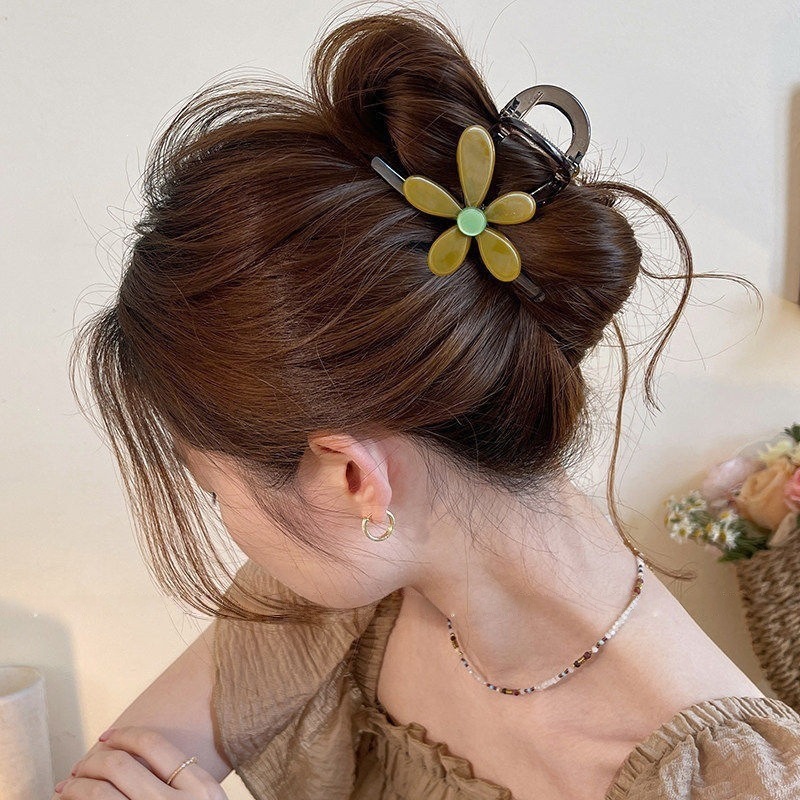 2026 nuevo clip de cabello ondulado clip de cabello de tiburón grande clip de cabello de mujer detrás de la cabeza de alta sensación clip de cabello accesorios para el cabello