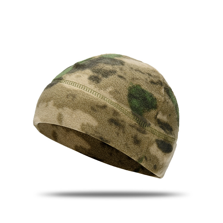 Invierno calentamiento cubierta de cabeza gruesa máscara de ciclismo al aire libre camuflado sombrero de frío masculino casco sombrero de terciopelo calentamiento