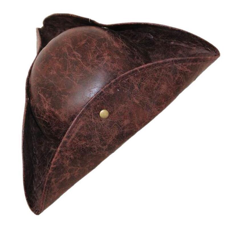 Halloween cosplay hat, stage performance Caribbean pirate hat, faux leather pirate hat, Captain Jack Sparrow hat Halloween cosplay hat, stage performance Caribbean pirate hat, faux leather pirate hat, Captain Jack Sparrow hat