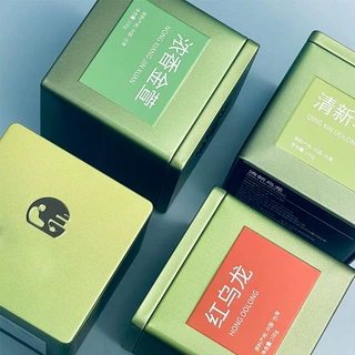 正方形磨砂铁盒铁罐定制乌龙茶绿茶红茶白茶岩茶普洱包装铁盒定制