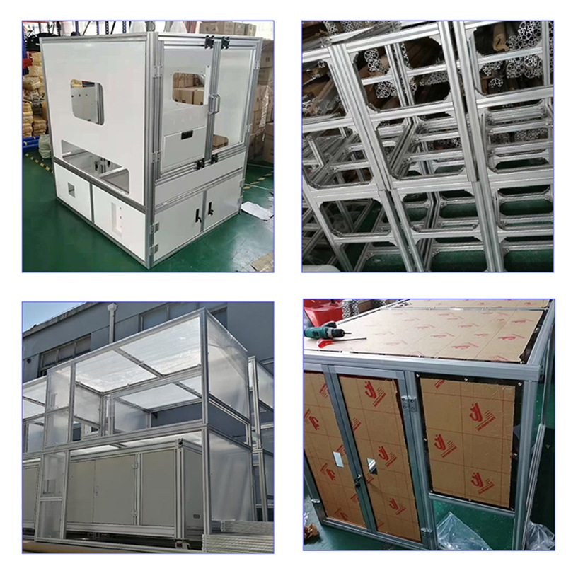 Perfil de aluminio industrial estándar europeo 30 / 40 / 45 / 60 serie completa de marcos de línea de montaje de aleación de aluminio de corte cero gratuito