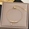 【5100】 Gold up high -rise bamboo golden color