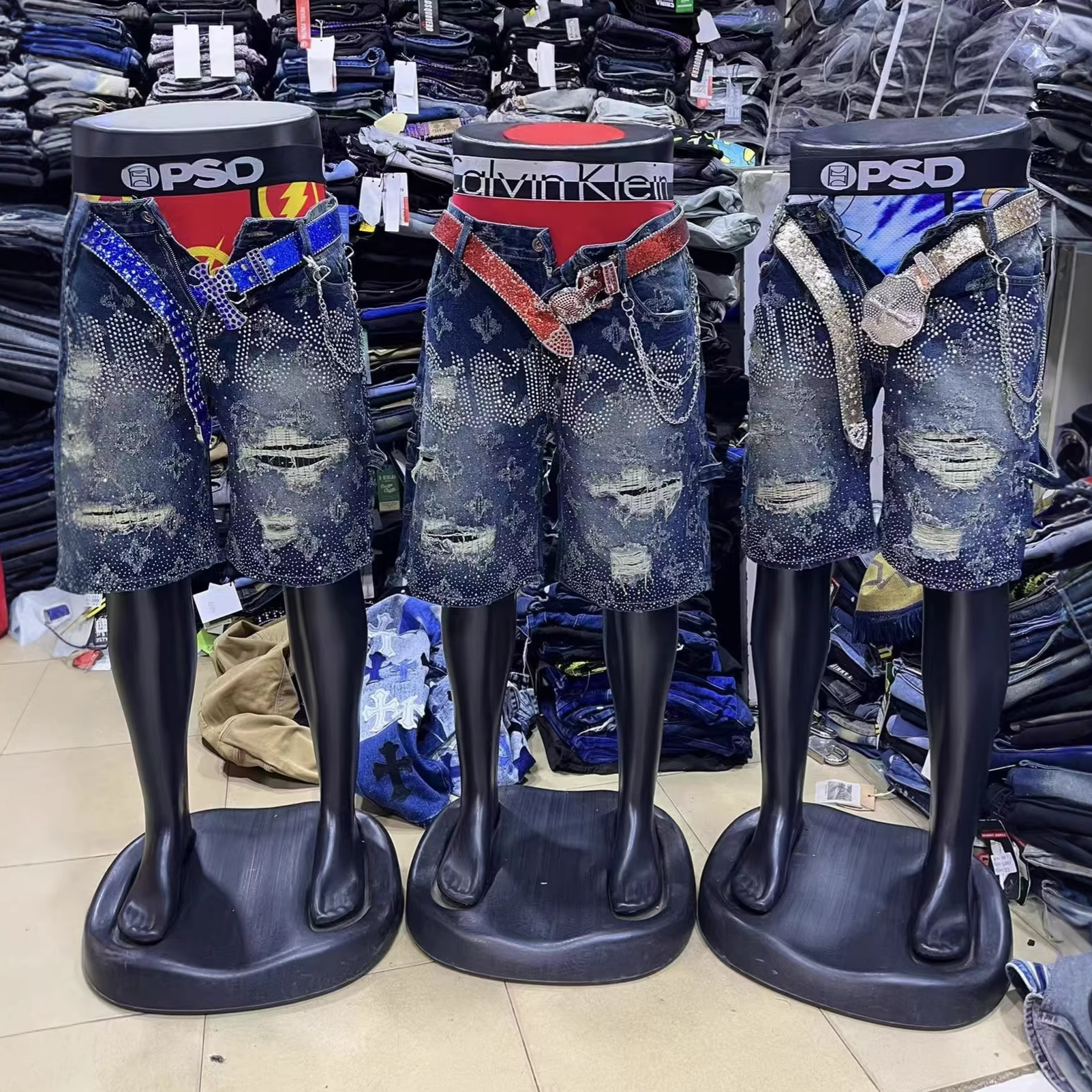 Men's Jeans Shorts Available, New Men's Denim Shorts, Five-Point Pants, Men's Jeans Wholesale