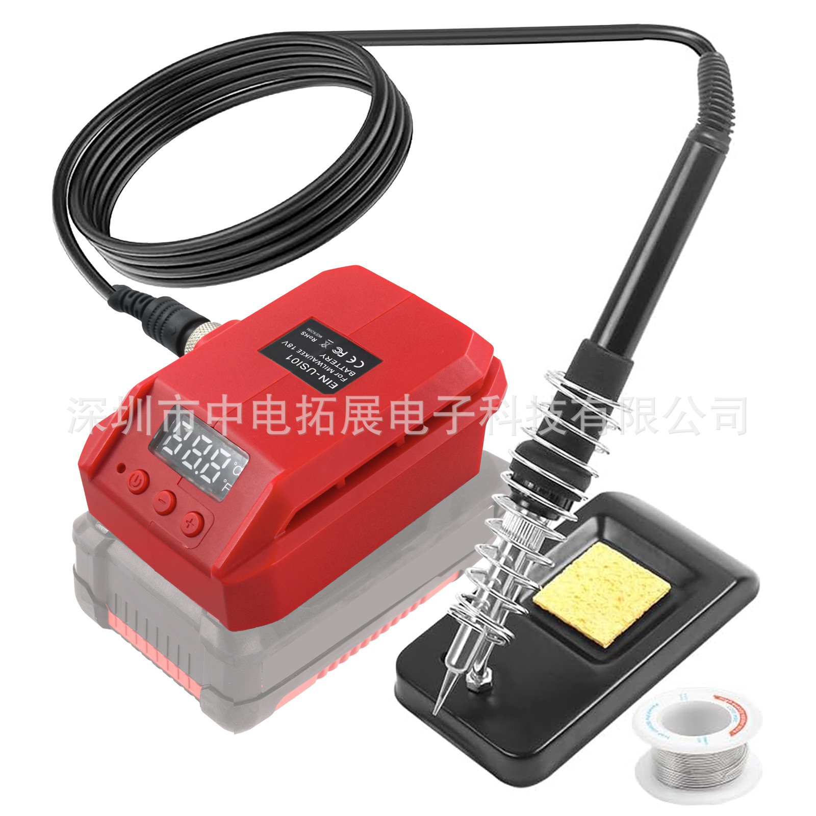 Soldador eléctrico de CC portátil 936 adaptado a la herramienta Makita Dewei Miwoqi Bosch 18V batería de litio para enviar alambre de estaño