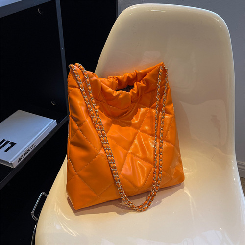 Large-capacity diamond bag women's new summer all-match commuter shopping bag chain bag high-end shoulder bag