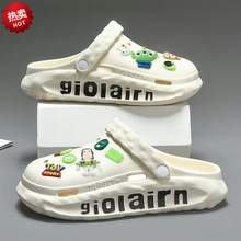 洞洞鞋男款夏秋新款办公室软底沙滩防滑情侣外穿包头懒人凉拖鞋女