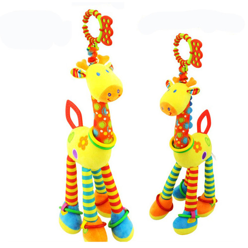 Happymonkey doll giraffe bed hanging cartoon animal rattle lathe hanging baby plush toy