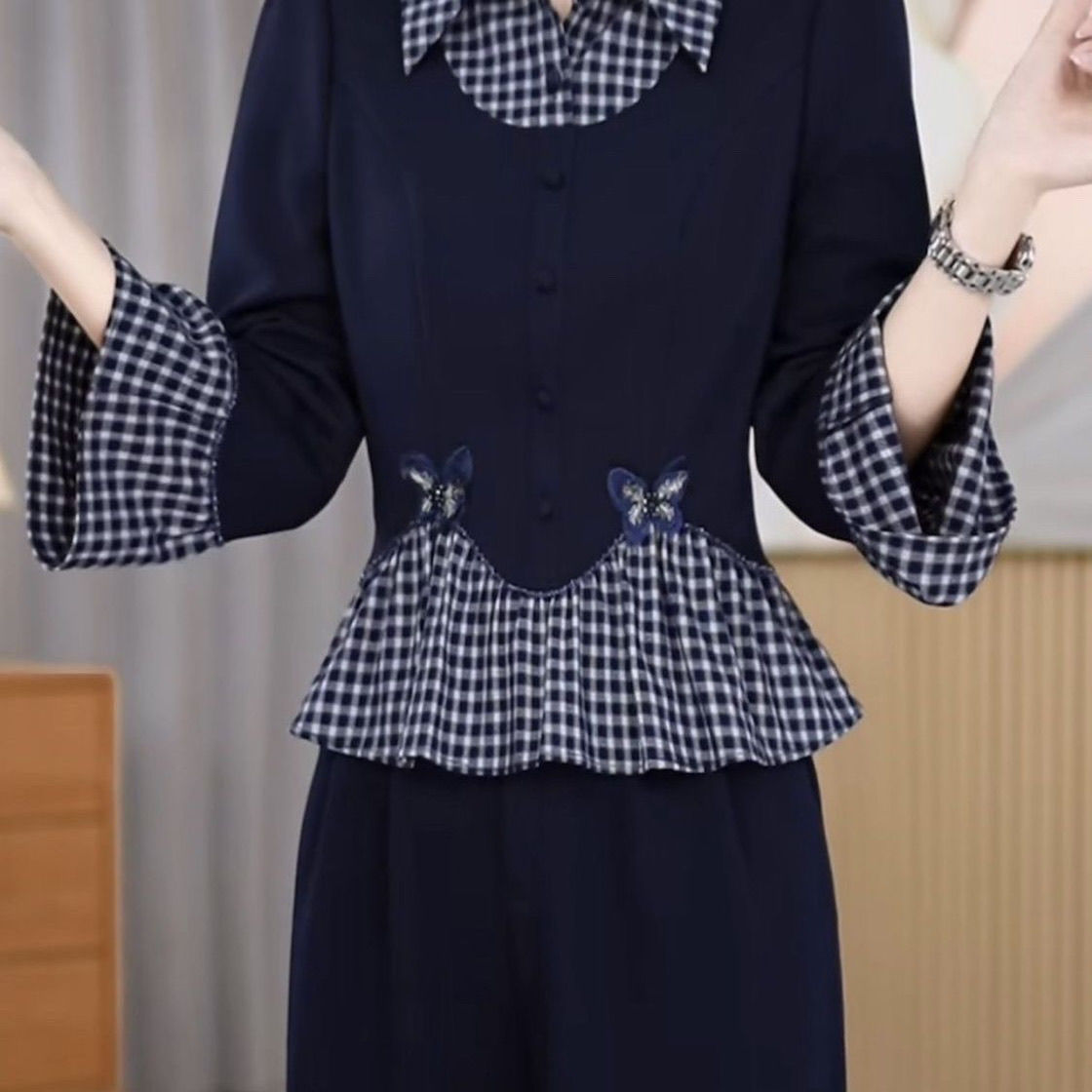 Chanel-Style Professional Women's Suit Spring and Autumn New Fashionable Elegant Lady Slimming Wide-Leg Pants Two-Piece Set