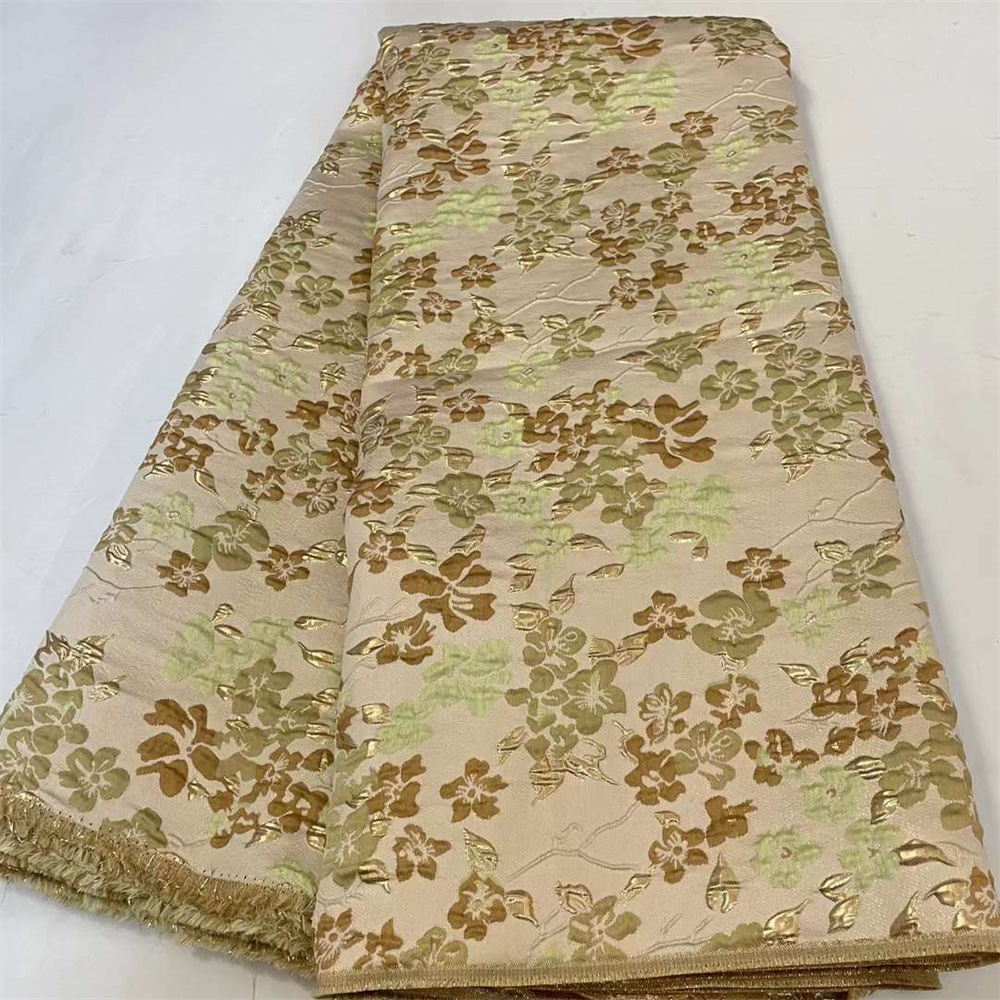 新款古风织锦缎挺括汉服提花布料复古马甲质感时装旗袍面料Dress