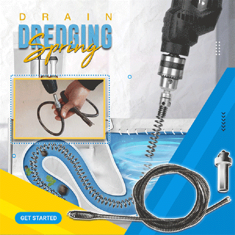 Electric drill spring pipe dredging tool dredging pipe dredging sewer cleaner Spring pipe drainage tool Electric drill spring pipe dredging tool dredging pipe dredging sewer cleaner Spring pipe drainage tool