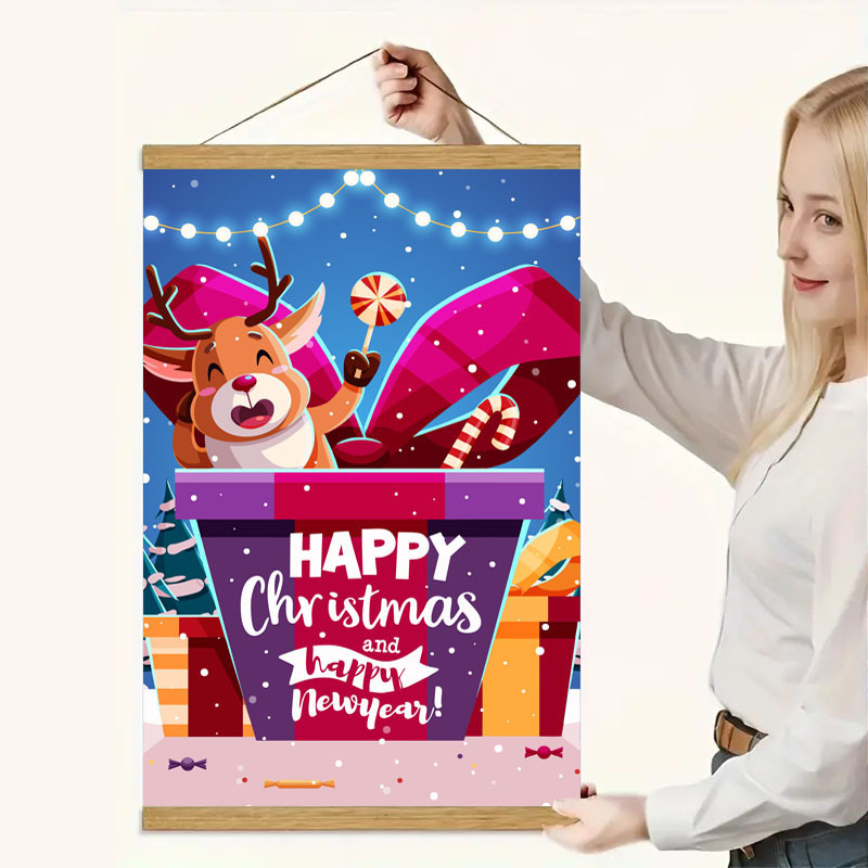 活动款- 圣诞节日艺术印刷海报防水适用于客厅、办公室的节日装饰