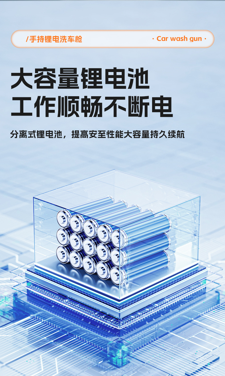 Cross-Border Wireless Lithium Battery High-Pressure Water Gun Household Portable Car Wash Artifact Multi-Functional Car Wash Water Machine Car Water Gun