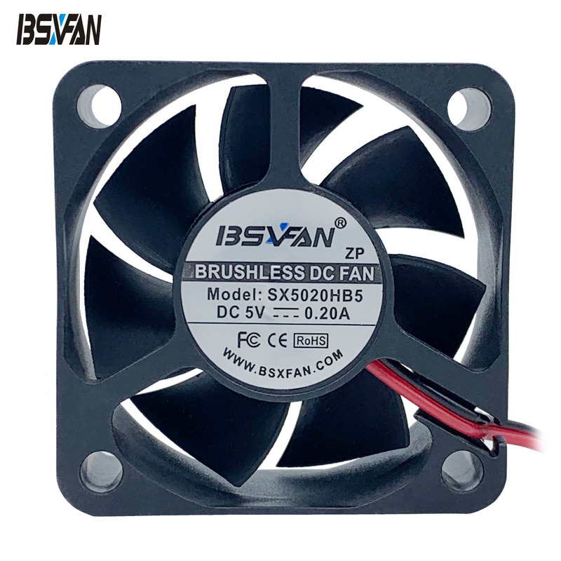 5020 Cooling Fan Square Frame 5V 12V Silent Car Backup Power Switch Inverter Fan