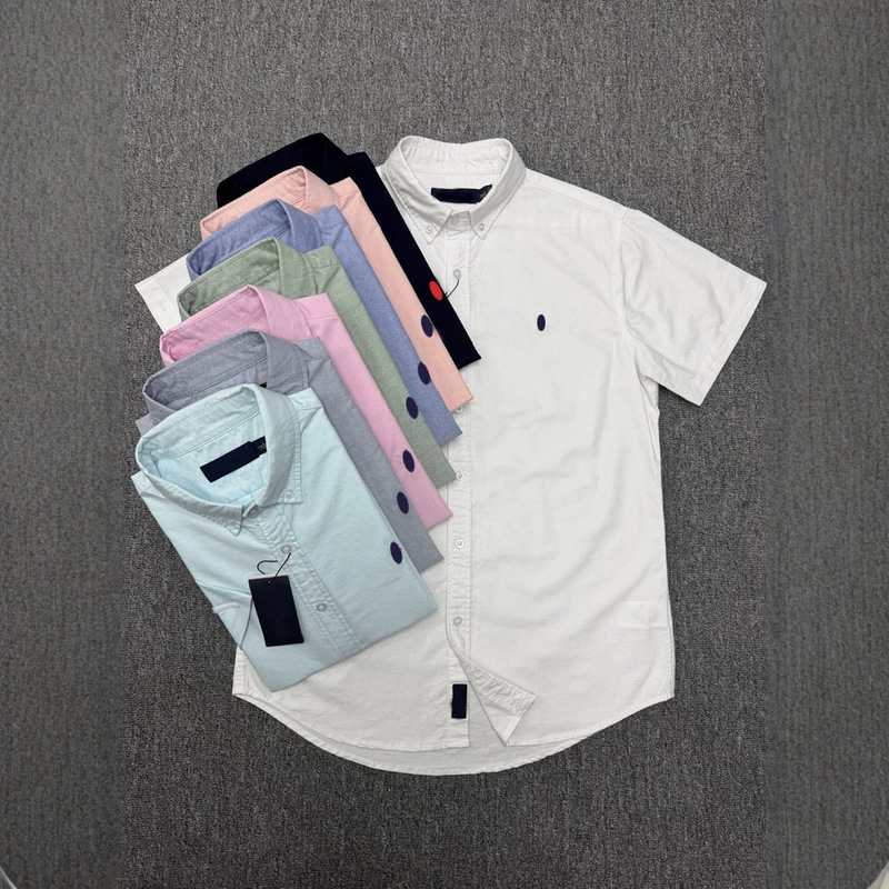 Men's Shirt Men's Short-sleeved Summer Men's Shirt White Loose plus size Casual Non-ironing Cotton Oxford Short-sleeved Men's Shirt Men's Short-sleeved Summer Men's Shirt White Loose plus size Casual Non-ironing Cotton Oxford Short-sleeved