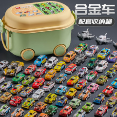 合金回力慣性カートミニトタンレース桶装模型オフロード車玩具児童自動車卸売り