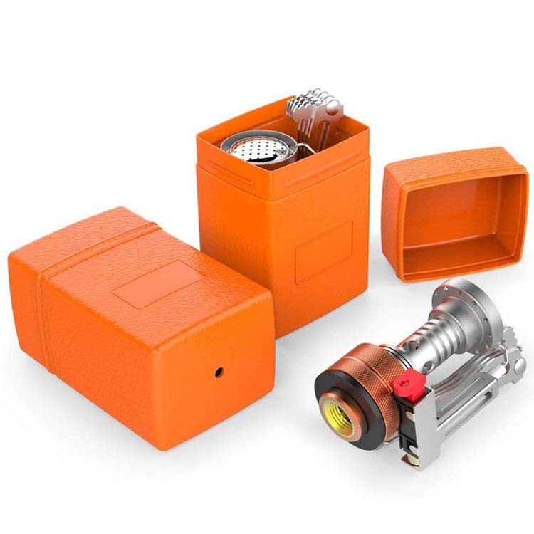 Al Aire Libre picnic camping integrado ultra-pequeño mini estufa cabeza con encendido electrónico portátil estufa práctica cocina