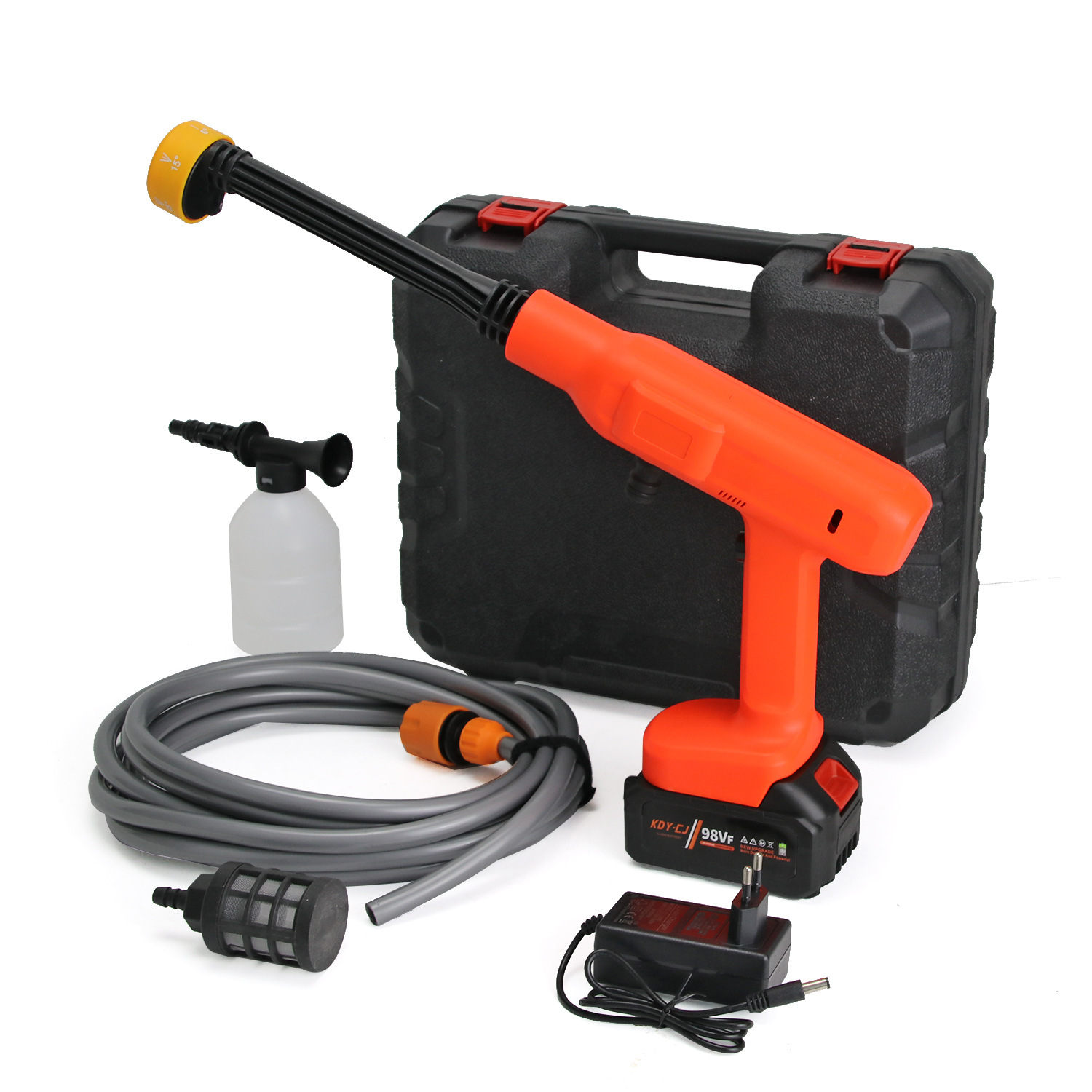 Cross-Border Hot Wireless High-Voltage Lithium Battery Car Washing Machine Brushless High-Power Motor Car Washing Water Gun Vegetable Watering Cleaning Machine