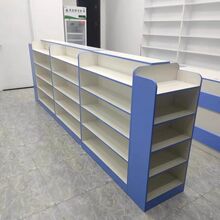 新款母婴店货架孕婴奶粉展示柜木质中岛柜玩具宠物药店货架展示架