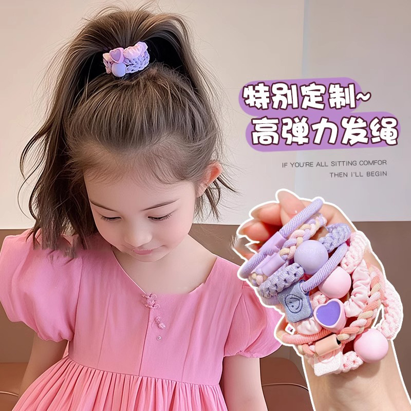 2025 nuevo cabello de niños correa de cola de caballo no lastima cabello de niña anillo de cabello de niña trenzada adorable adornamiento para el cabello