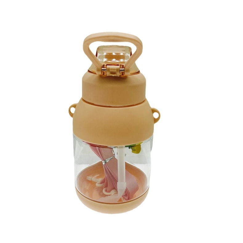 Chengfeng deportes al aire libre taza de agua con paja de plástico 900ml capacidad de gran capacidad deportes taza de agua portátil taza de paja