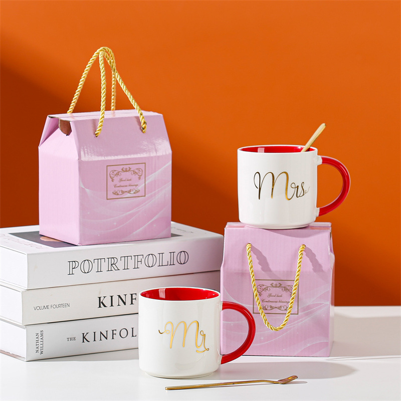 Taza de cerámica creativa taza de café de dibujos animados abre un pequeño evento de regalo publicitario taza de agua LOGO